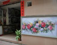 10到這里才發(fā)現(xiàn)每家的畫題是不同的，遠(yuǎn)遠(yuǎn)的看了看國花