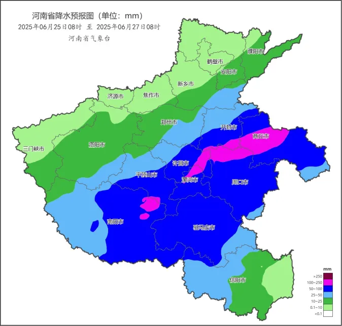 本周河南多陣雨天氣，25日至26日大部地區(qū)有強(qiáng)降水！注意防范