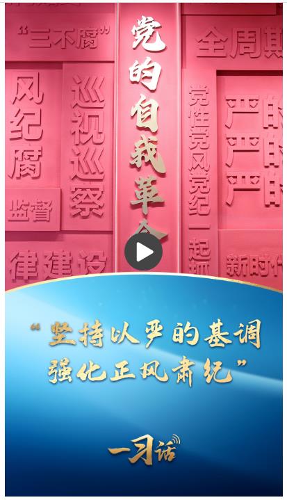 一習(xí)話丨“堅持以嚴(yán)的基調(diào)強化正風(fēng)肅紀(jì)”